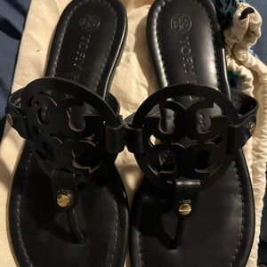 Tory Burch Black Leather Sandals